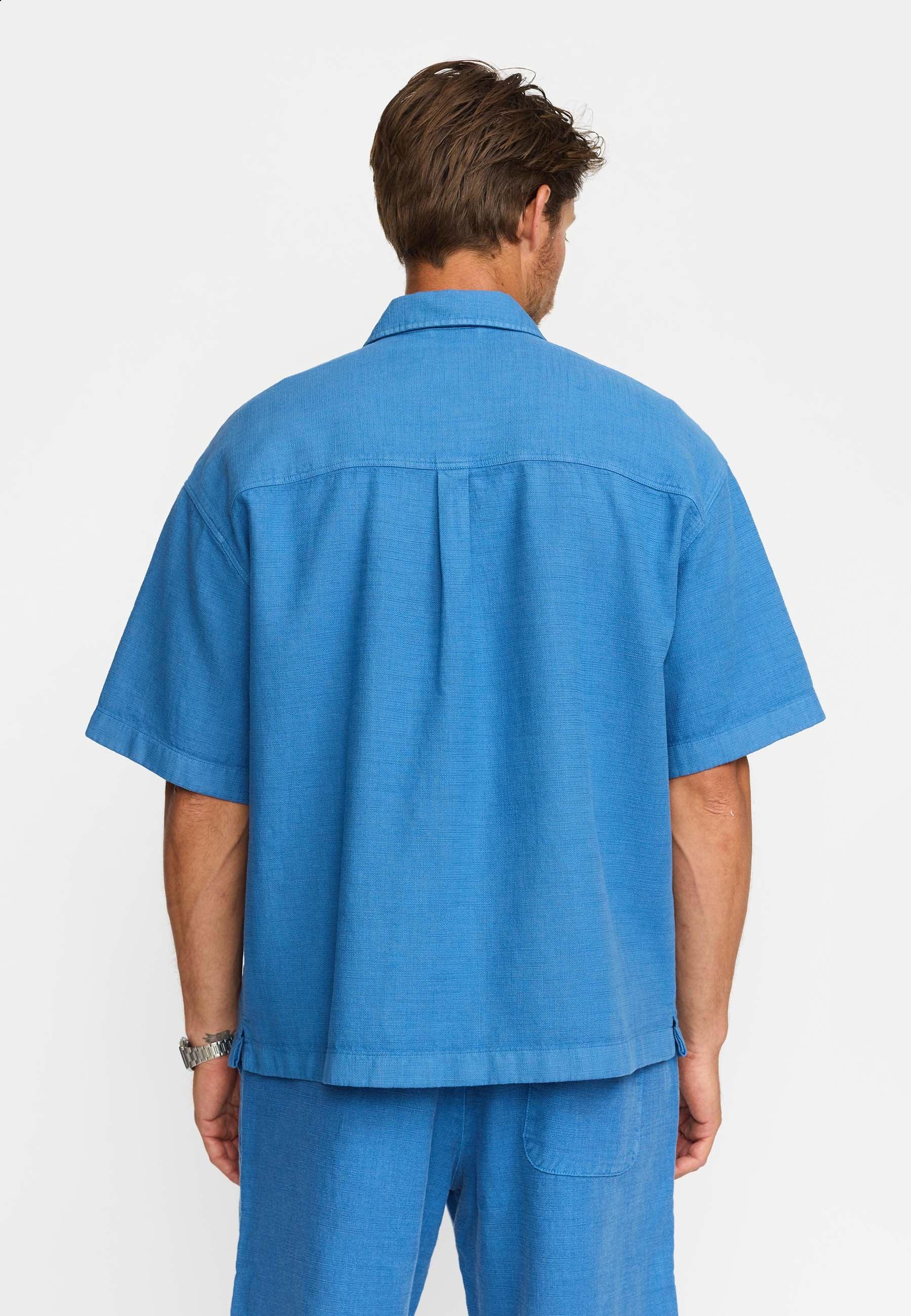 Revolution Oversized Short-Sleeved Shirt Hemd blau